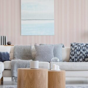 วอลเปเปอร์ลายทาง สีชมพู No.21549