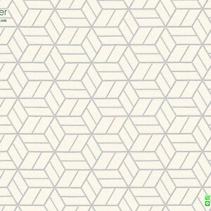 วอลเปเปอร์ลายกราฟฟิคโมเดิร์น เรขาคณิตสีเทา ครีม