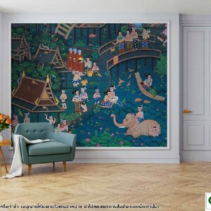 วอลเปเปอร์ลายประเพณีไทย P-THD-11-B