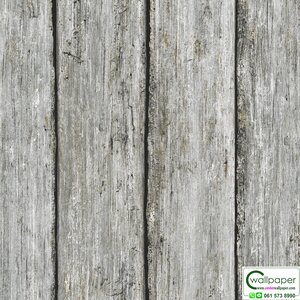 วอลเปเปอร์ลายแผ่นไม้ สีเทาปนทอง No.88651-2
