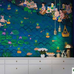 วอลเปเปอร์ลายลอยกระทง P-THD-8-A