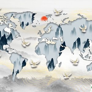 วอลเปเปอร์สั่งพิมพ์ลายแผนที่ JMP-46