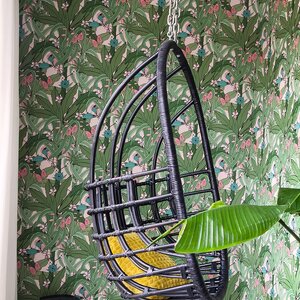 วอลเปเปอร์ติดผนังลายต้นปาล์ม พื้นสีเขียว Tropical wallpaper