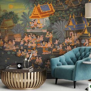 วอลเปเปอร์ลายลอยกระทง P-THD-6-C