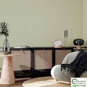 วอลเปเปอร์ลายผ้า สีพื้นเขียวอ่อน