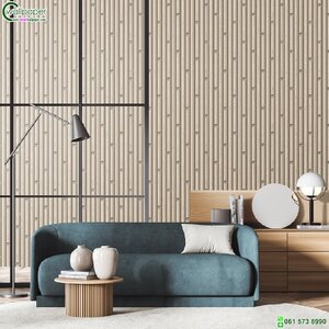 วอลเปเปอร์ลายไม้ร่วมสมัยสีน้ำตาล