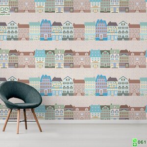 วอลเปเปอร์ ลายการ์ตูน รูปบ้าน No.58137.