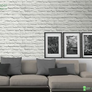 วอลเปเปอร์ติดผนัง ลายอิฐขาว