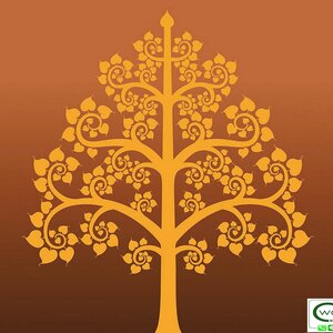 วอลเปเปอร์ลายต้นโพธิ์ THAI-586