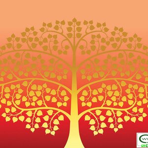 วอลเปเปอร์ลายต้นโพธิ์ THAI-561