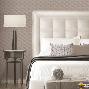 วอลเปเปอร์สไตล์โมเดิร์นลายตาข่ายสีเทา