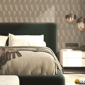 วอลเปเปอร์สไตล์โมเดิร์นลายตาข่ายสีเขียวขี้ม้า