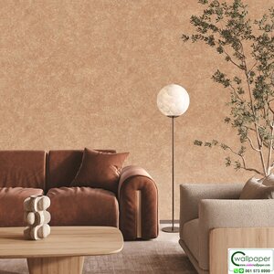 วอลเปเปอร์ลายปูนเปลือยคอนกรีต สีน้ำตาลทอง No.70521-5