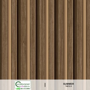 วอลเปเปอร์ ลายไม้ระแนงสีน้ำตาล No.74012-3