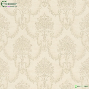 วอลเปเปอร์ติดผนังลายหลุยส์โคมไฟพื้นครีม