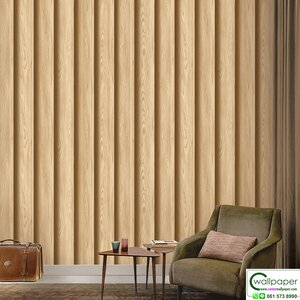 วอลเปเปอร์ห้องนั่งเล่นลายแผ่นไม้