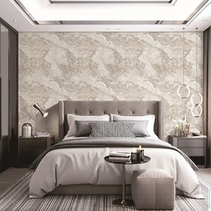 วอลเปเปอร์ลายหินอ่อน สีเทาปนน้ำตาล NO.TE2403-3