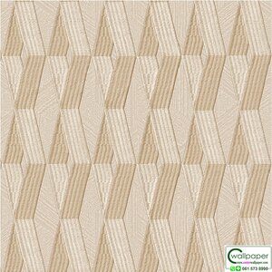 วอลเปเปอร์สไตล์โมเดิร์นลายตาข่ายสีน้ำตาลทอง