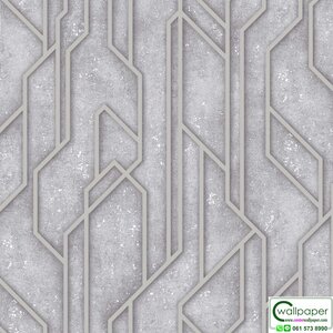 วอลเปเปอร์ลายโมเดิร์น สีเทา No.P8608-2