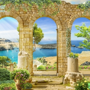 วอลเปเปอร์ภาพวิวสั่งพิมพ์ภาพซุ้มปราสาท