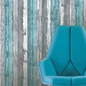 วอลเปเปอร์ติดผนังลายไม้ ระแนงสีเขียว,เทา