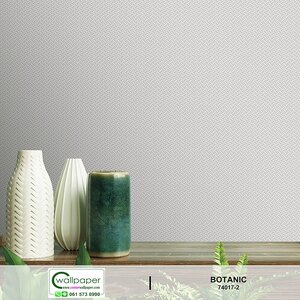 วอลเปเปอร์สีพื้น เทาลายผ้า No.74017-2