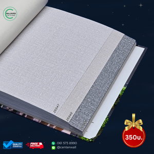 วอลเปเปอร์สีเทาลายผ้า No.26950