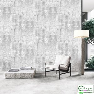 วอลเปเปอร์ลายคอนกรีตปูนเปลือย สีเทา No.72502-2
