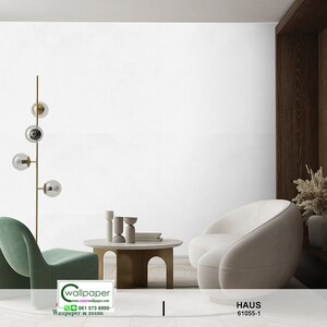 วอลเปเปอร์หน้ากว้าง ลายปูนเปลือยคอนกรีต สีขาว No.61055-1