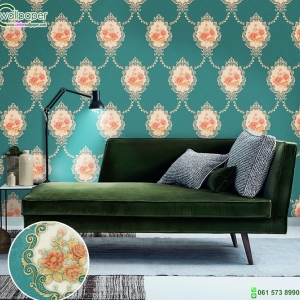วอลเปเปอร์ติดผนังลายดอกกุหลาบ