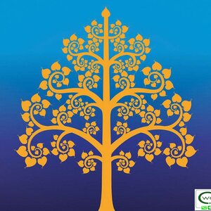 วอลเปเปอร์ลายต้นโพธิ์ THAI-585