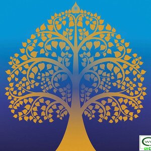 วอลเปเปอร์ลายต้นโพธิ์ THAI-633