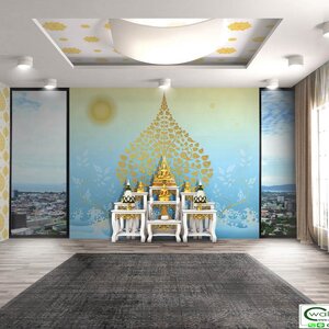 วอลเปเปอร์ลายต้นโพธิ์ THAI-388