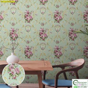 วอลเปเปอร์ลายดอกไม้วินเทจ No.RC350205