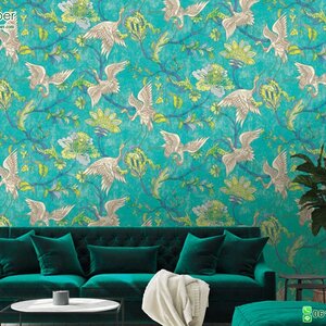 วอลเปเปอร์ลายนกสไตล์วินเทจ