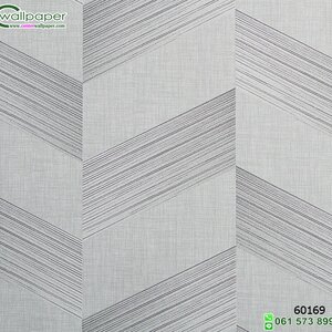 วอลเปเปอร์ติดผนัง ราคาถูก ลายซิกแซกสีเทาอ่อน