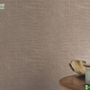 วอลเปเปอร์ติดผนังลายหนังจระเข้สีน้ำตาล.