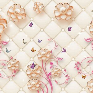 วอลเปเปอร์สั่งพิมพ์ลายดอกไม้ F3D-A-34