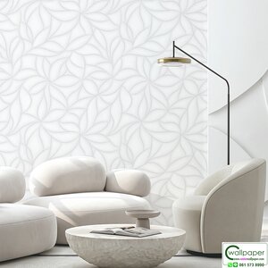 วอลเปเปอร์ลายเส้นสีเงิน พื้นสีเทาอ่อน No.52506-3
