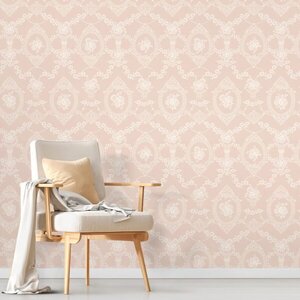 วอลเปเปอร์ลายดอกไม้วินเทจ สีชมพู No.21548