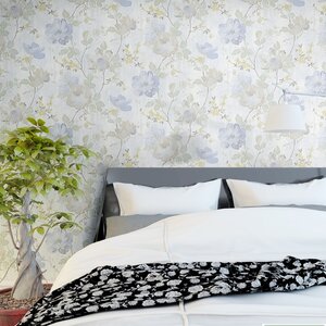 ดอกไม้หลากสี พื้นเทาอ่อน No.VRD20102