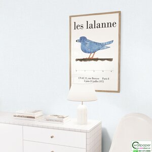 วอลเปเปอร์ลายดอกไม้โรแมนติกสีฟ้าอ่อน