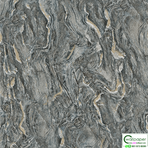 วอลเปเปอร์ลายหินอ่อน สีเทาปนทอง No.70318-3