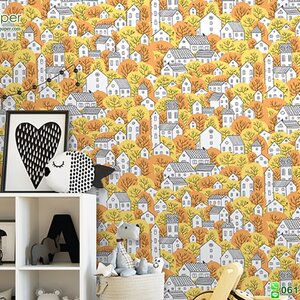 วอลเปเปอร์ ลายการ์ตูนรูปบ้าน No.58135.