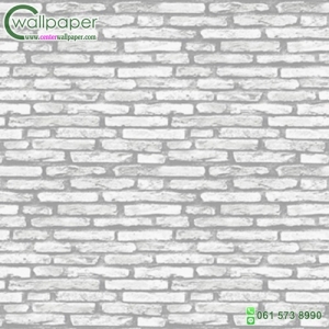 วอลเปเปอร์ติดผนังราคาถูก ลายอิฐสีเทา