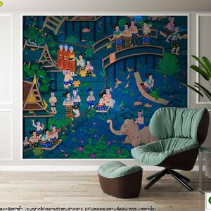 วอลเปเปอร์ลายประเพณีไทย P-THD-11-A