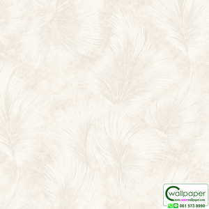 วอลเปเปอร์ลายใบไม้สีเทาอ่อน No.70513-1