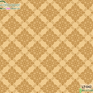 wallpaper ลายไทยห้องพระ ลายประจำยามสีทอง