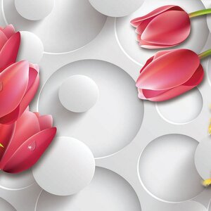 วอลเปเปอร์สั่งพิมพ์ลายดอกไม้ F3D-B-4