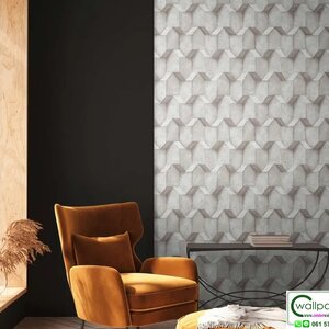 วอลเปเปอร์ลายอิฐ สีน้ำตาล